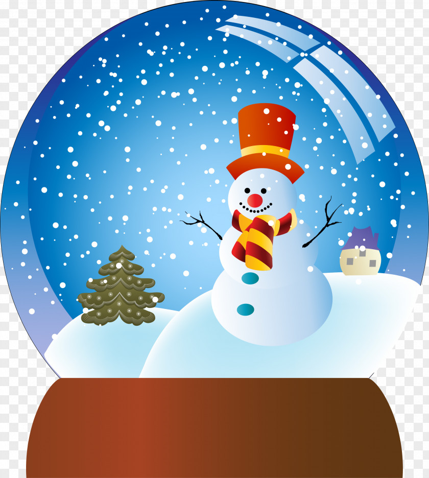 Crystal Ball Snowman Santa Claus Christmas Tree Snowball PNG