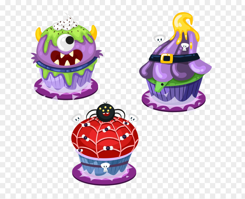 Halloween Cream Cake Cupcake Clip Art PNG