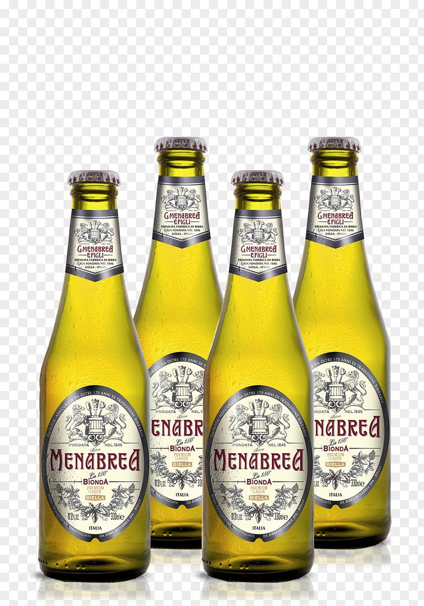 Italian Aperitifs And Digestifs Beer Bottle Birra Menabrea Corona PNG