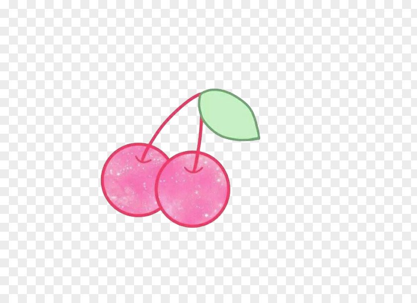 Painted Apple Cherry Pink PNG