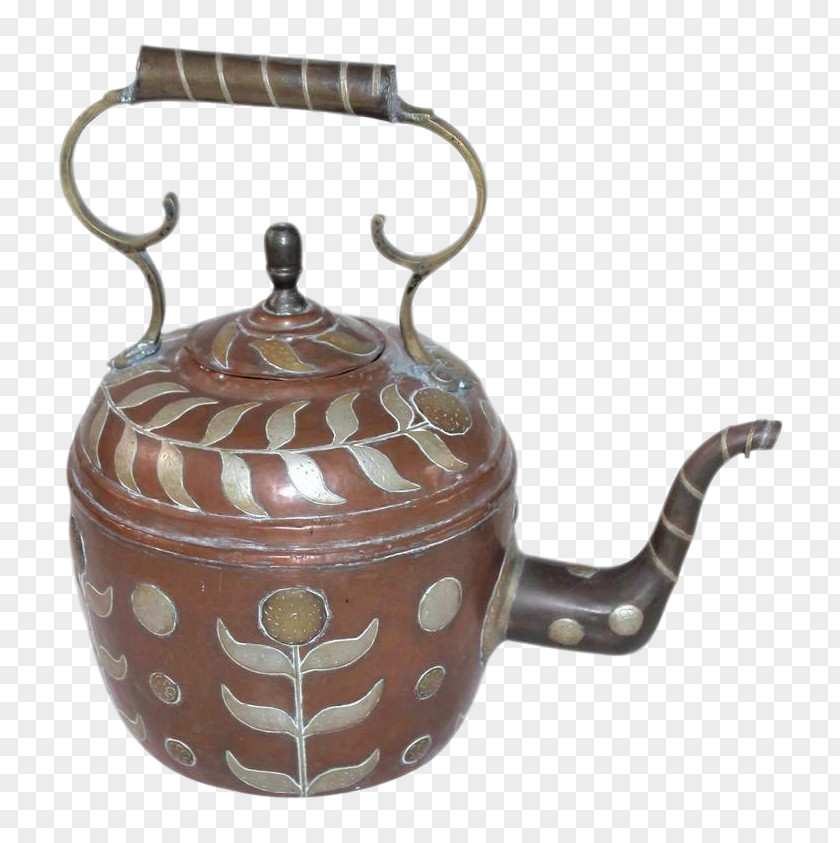 Copper Carriage Lantern Kettle Teapot Ceramic Pottery PNG