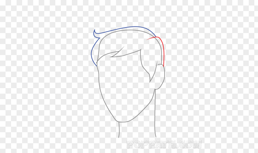 Hair Drawing /m/02csf Ear Line Art Clip PNG