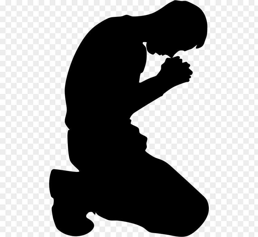 Pray Praying Hands Kneeling Silhouette Clip Art PNG