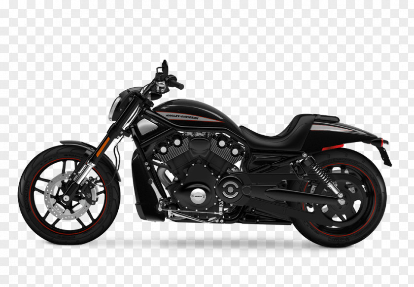 Pure Black Harley-Davidson VRSC Custom Motorcycle Riverside PNG