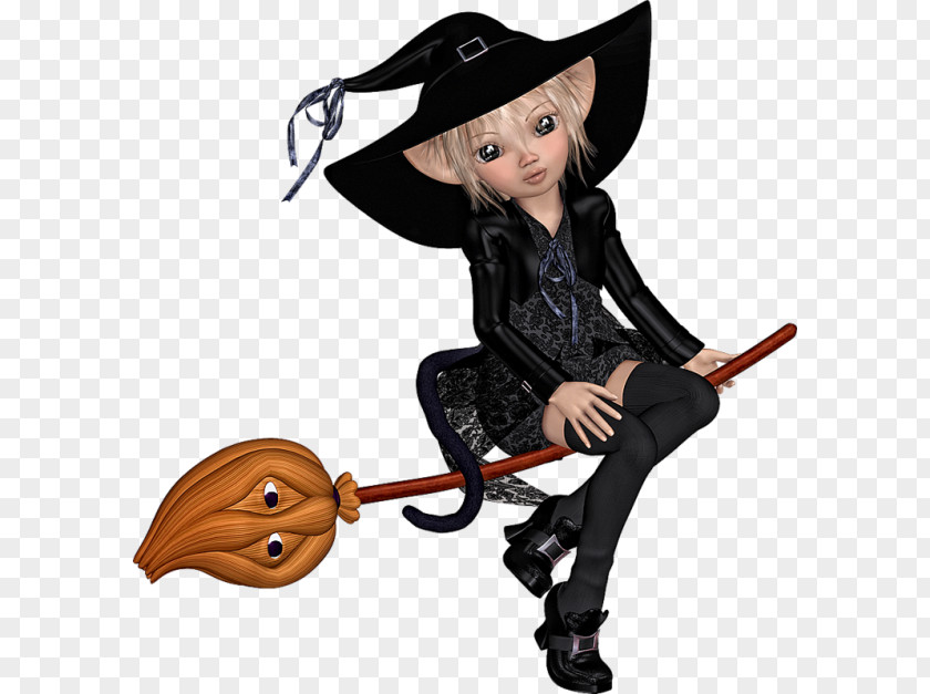 Cute Witch Household Cleaning Supply Cartoon Headgear PNG