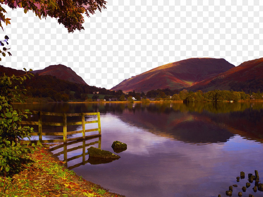 England Charming Scenery Eleven Grasmere Lake High-definition Television Wallpaper PNG
