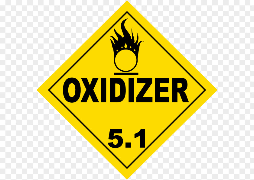 HAZMAT Dangerous Goods Oxidizing Agent Placard United States Department Of Transportation Combustibility And Flammability PNG