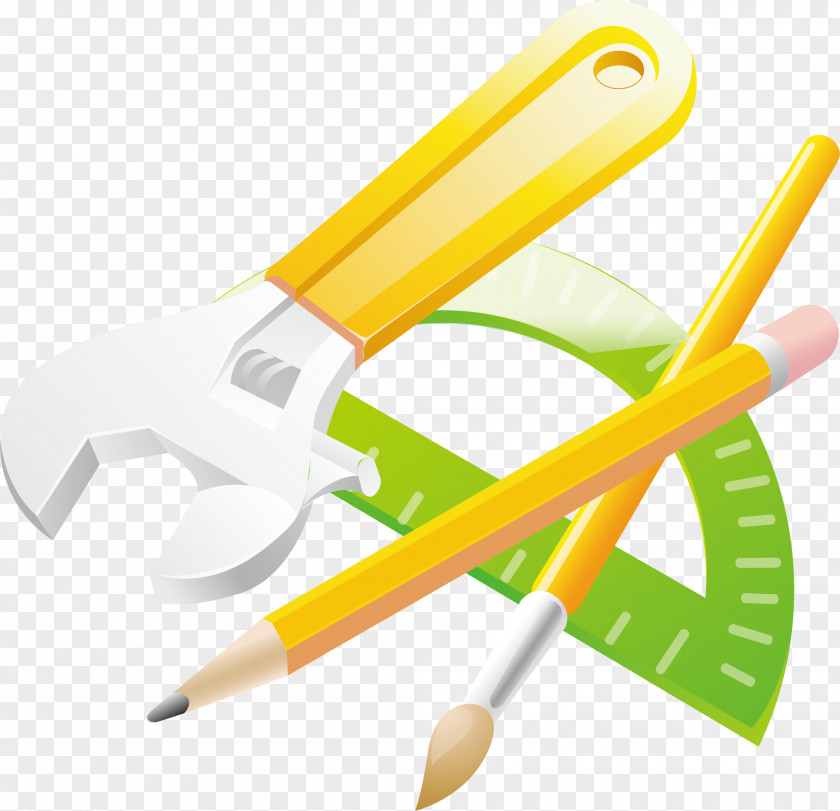 Wrench Pencil Pen Illustration PNG