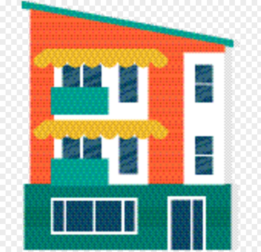 Rectangle House Cartoon PNG