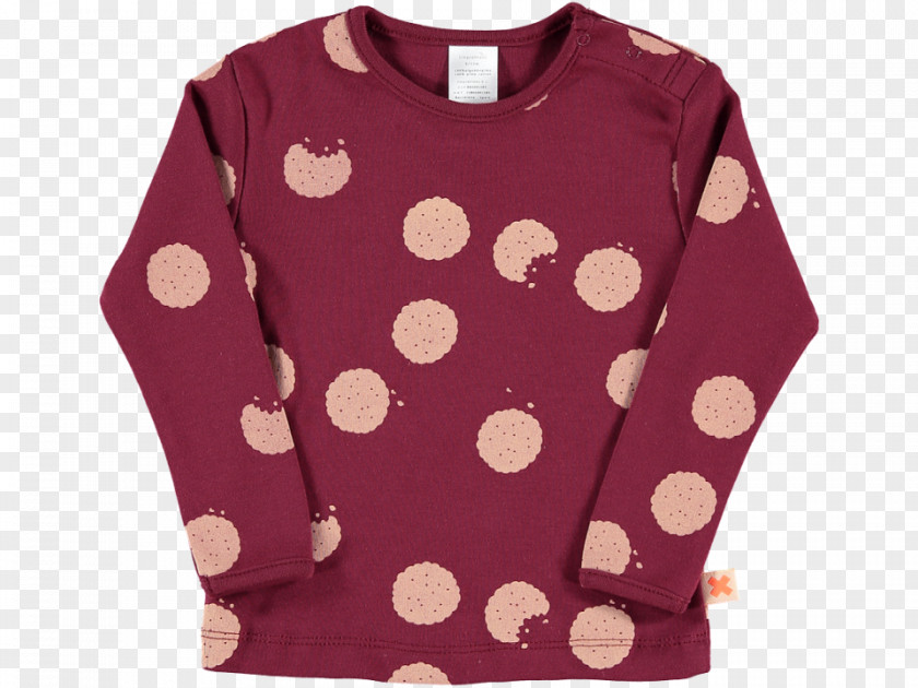 T-shirt Sleeve Polka Dot Sweater Outerwear PNG