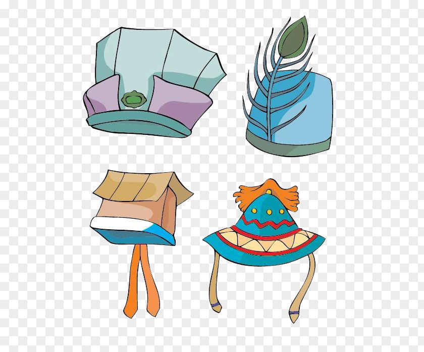 Ancient Different Style Hat Cartoon PNG