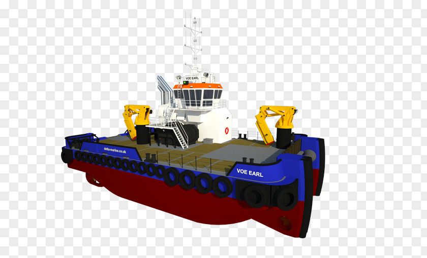 Cat Tugboat Ship Anchor Handling Tug Supply Vessel Damen Group PNG