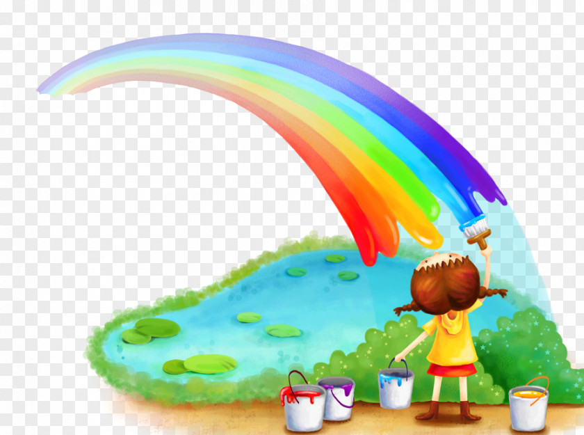 Children Album Chasing Rainbows Color Wallpaper PNG