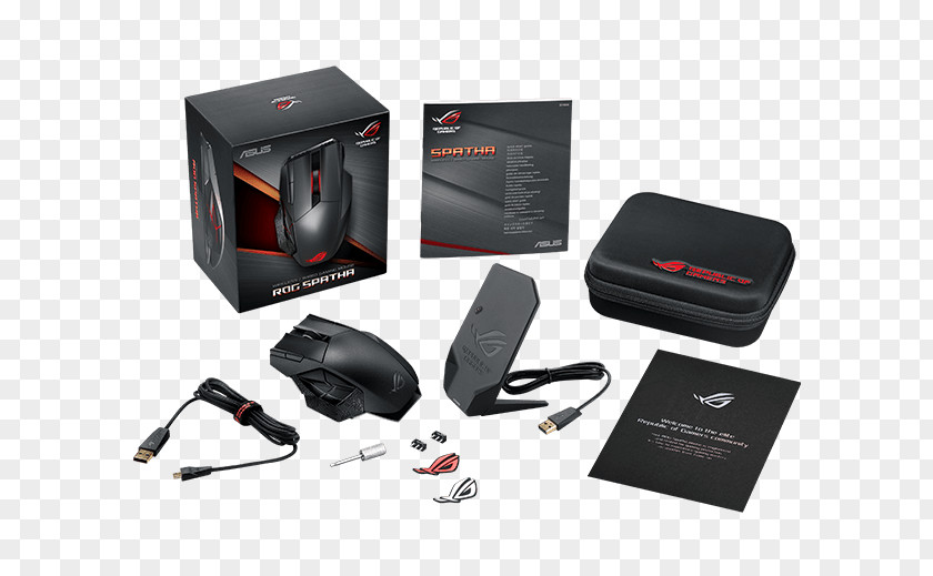 Computer Mouse Gaming ROG Spatha ASUS Laptop Republic Of Gamers PNG
