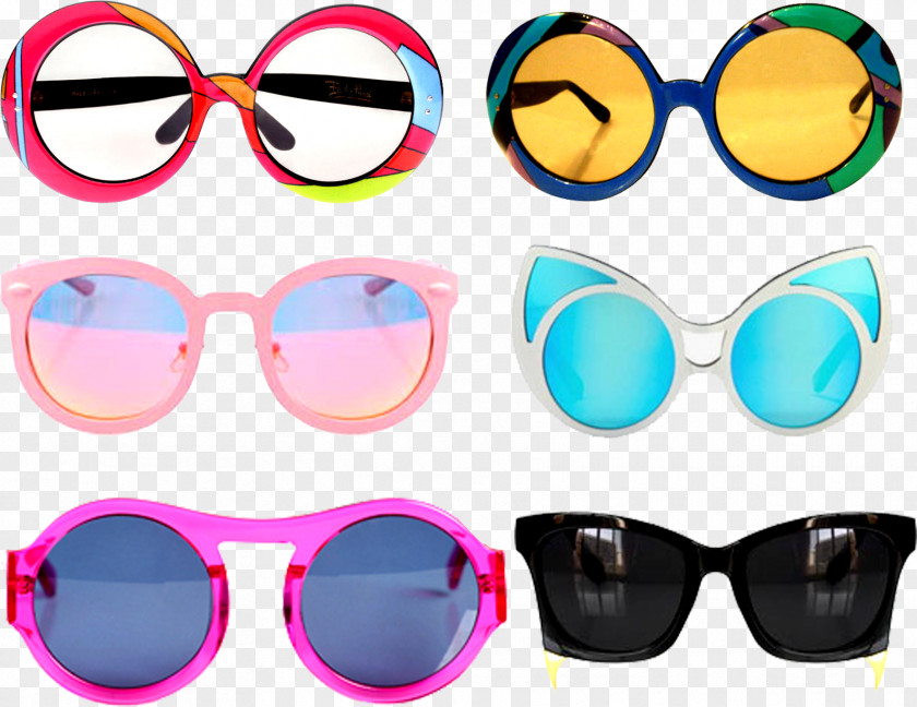 Creative Collage Sunglasses Goggles Designer PNG