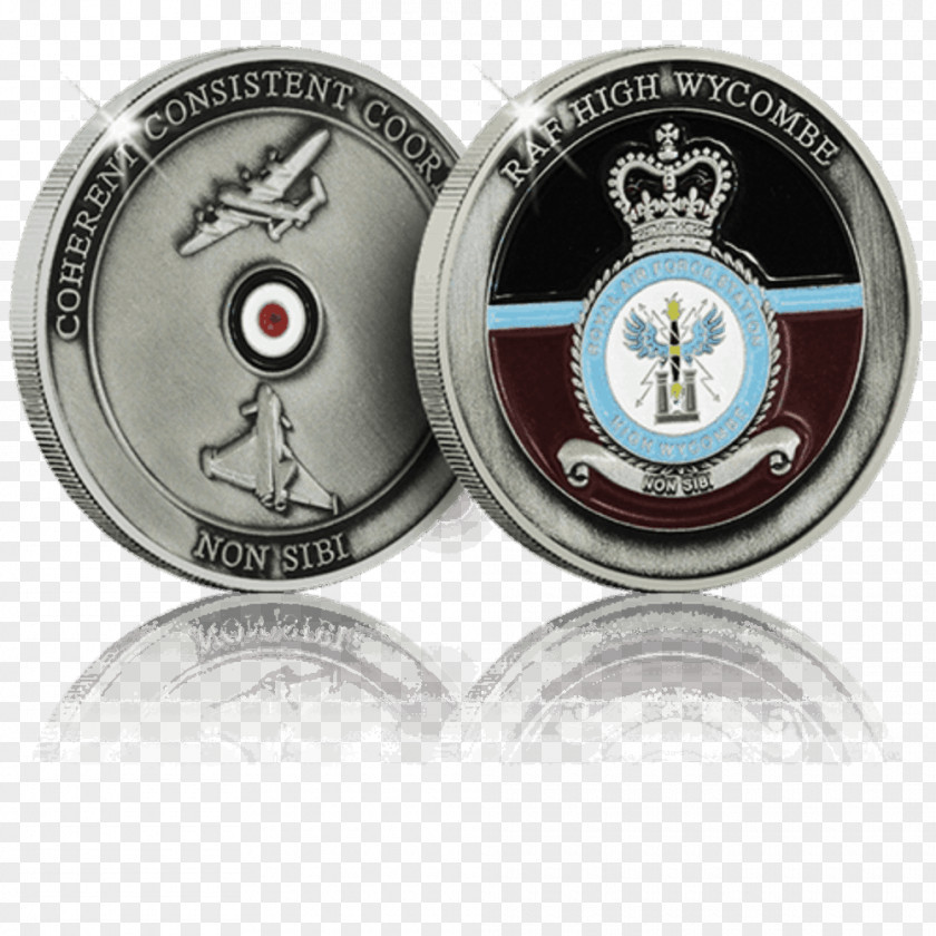 Royal Air Force Silver Commemorative Coin Emblem PNG