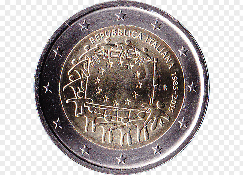 Coin Euro Coins Italy European Union PNG