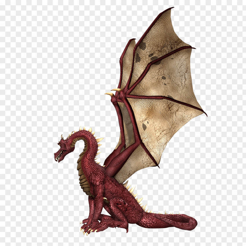 Dragon Red And Brown Wings Sitting PNG and Sitting, red brown dragon art clipart PNG