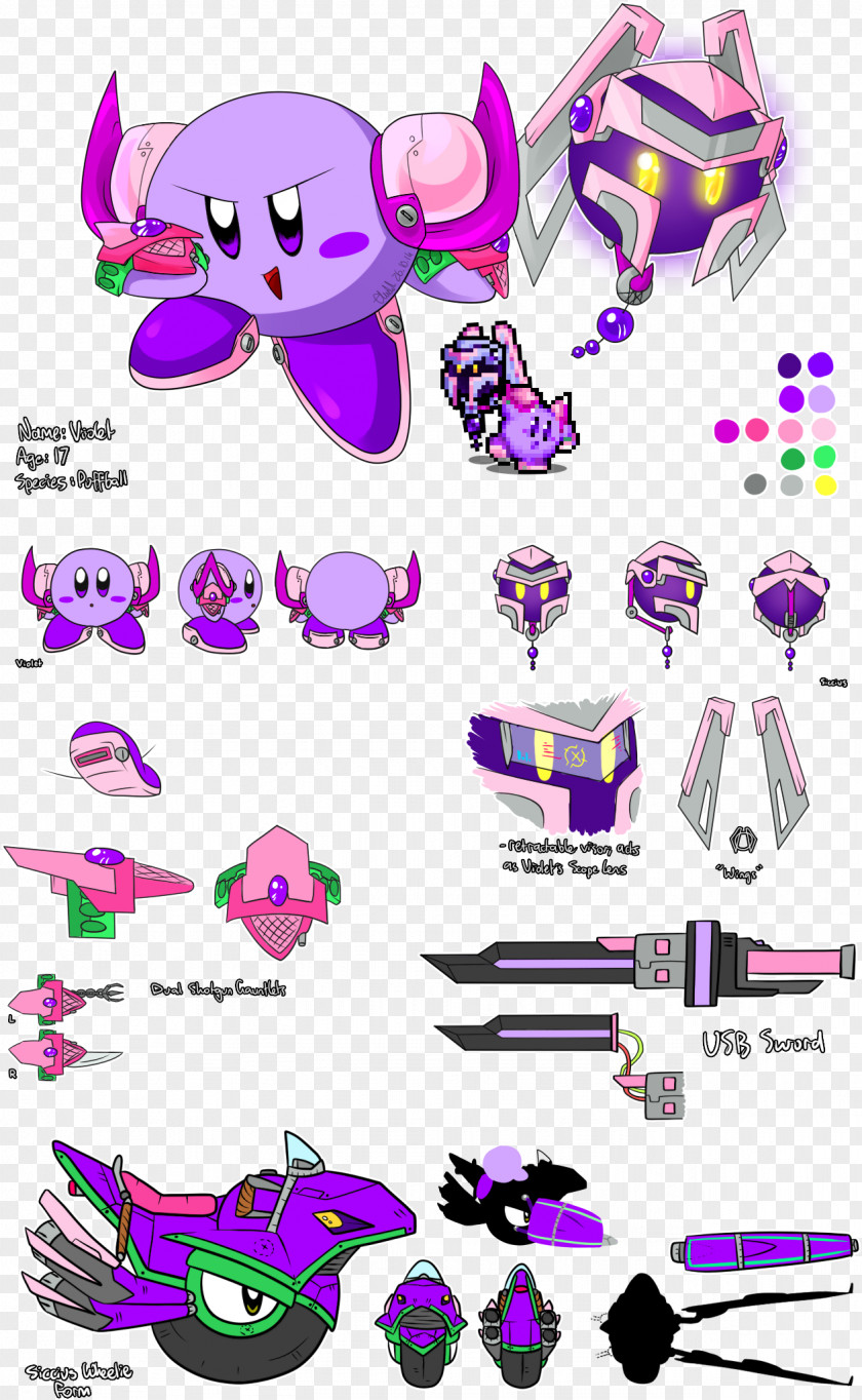 Kirby Artist Violet Graphic Design PNG
