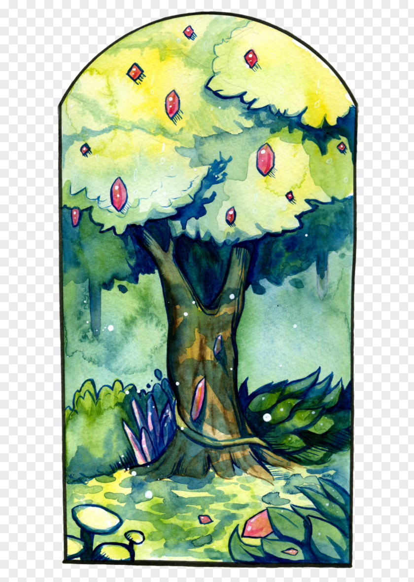 Wishing Tree Palm Trees Watercolor Painting Drawing PNG