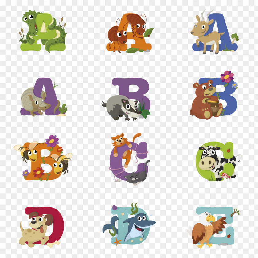 Alphabet Letter Animal Clip Art PNG