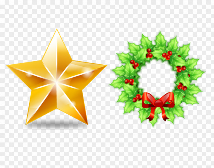 Hand-painted Garlands Christmas Wreath Icon PNG