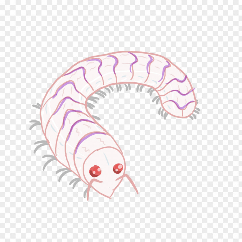 Insect Worm Pink M Mouth PNG