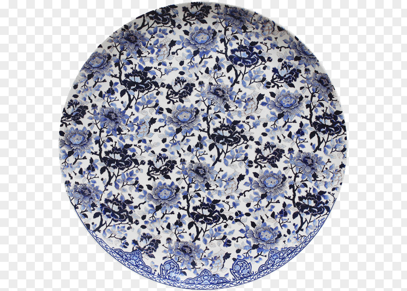 Assiette Bleue Faïencerie De Gien Blue Plat Tableware PNG