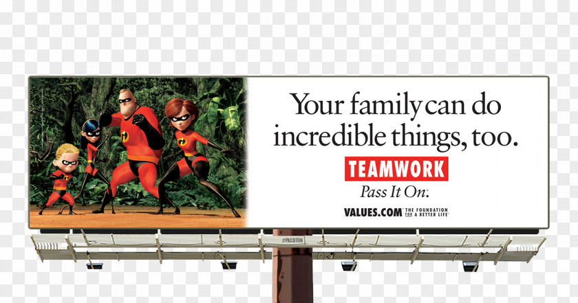 Billboard Digital The Incredibles Advertising Teamwork PNG