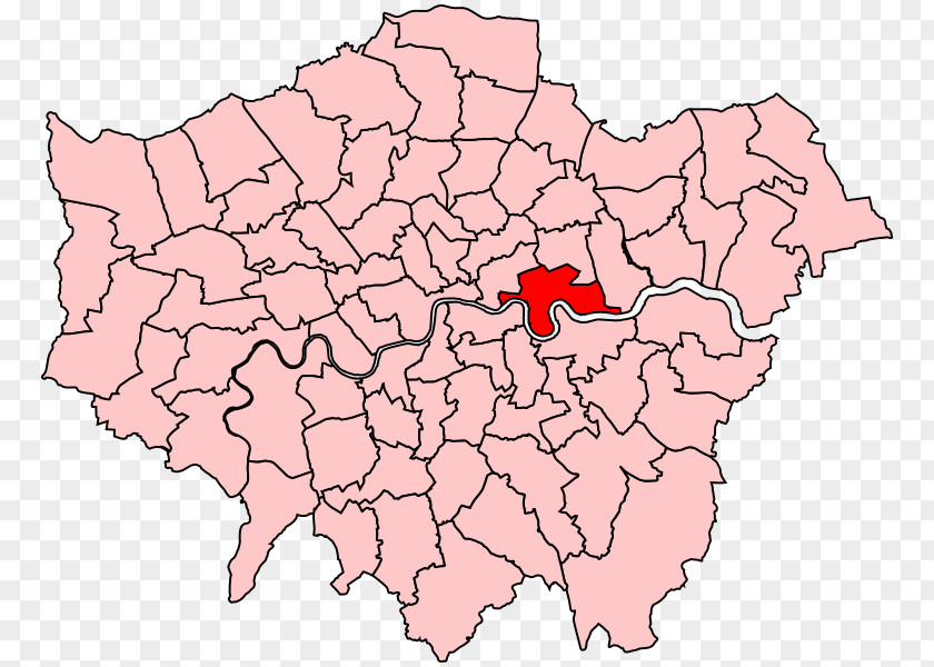 Map City Of Westminster London Borough Southwark Boroughs Blank PNG