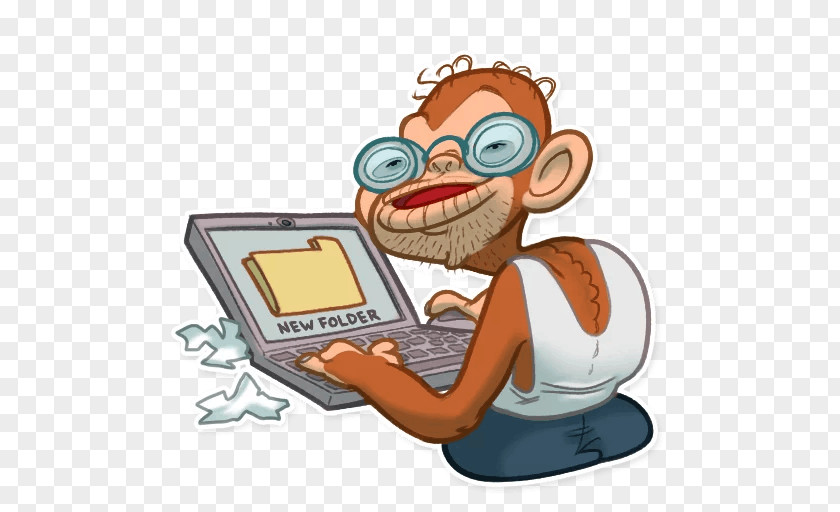 Monkey Sticker Telegram Animal Finger PNG