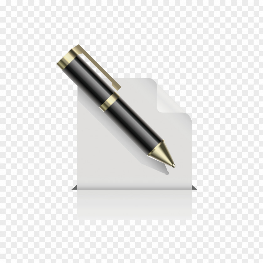 Vector Pen And Paper Ballpoint Fountain PNG