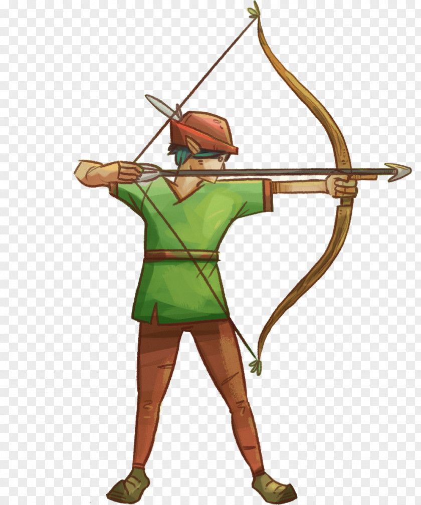 Archer Bow And Arrow Ranged Weapon Archery Longbow PNG