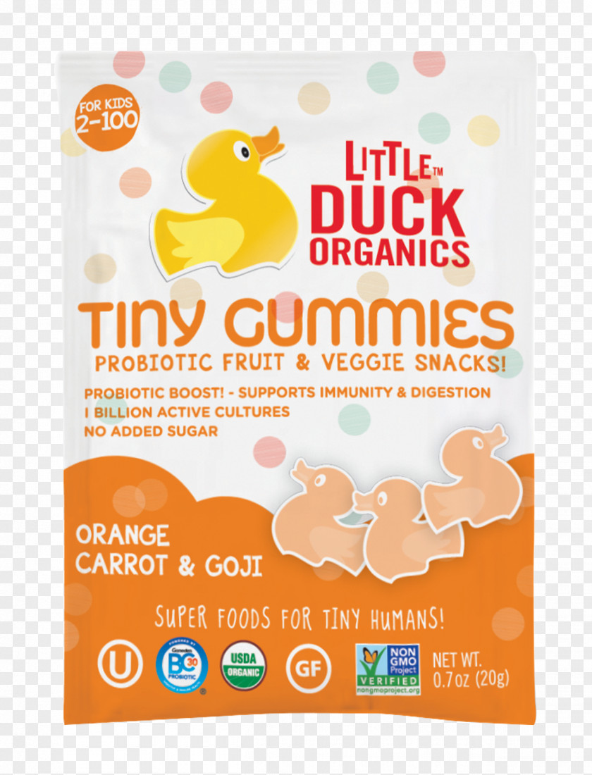 Carrot Organic Food Gummi Candy Breakfast Cereal Little Duck Organics PNG