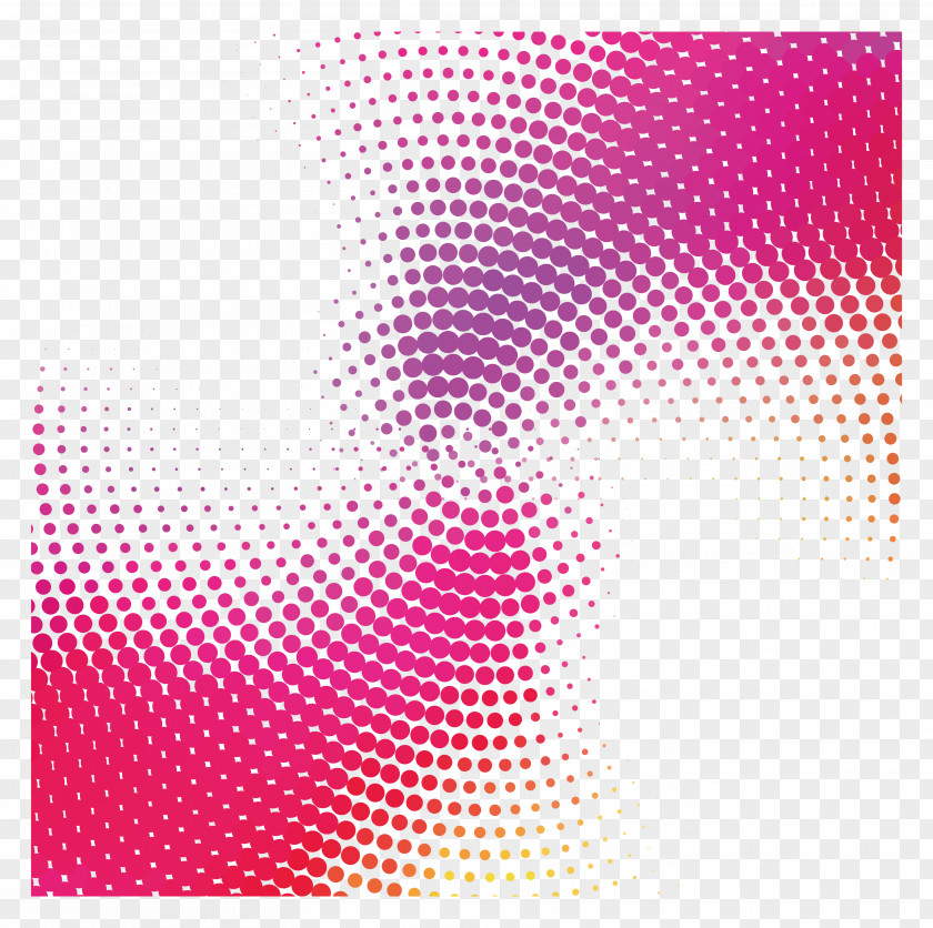 Red Tech Polka Dot Pattern Halftone Adobe Illustrator PNG