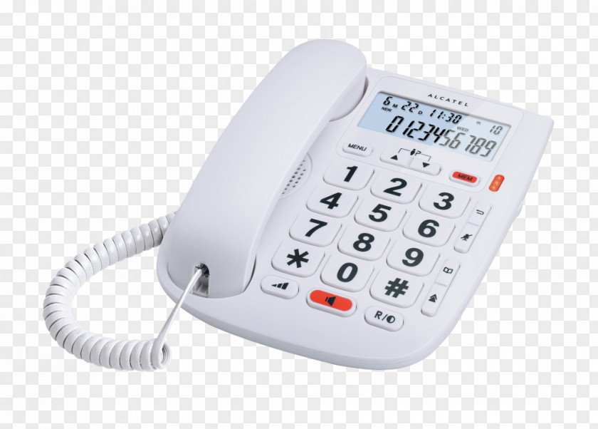 Tmax Alcatel Mobile Landline For The Elderly T MAX 20 White Telephone Home & Business Phones PNG
