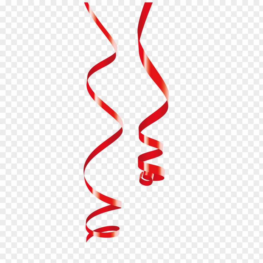 Red Ribbon Paper Party Clip Art PNG