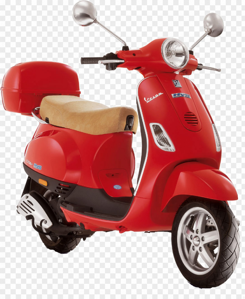 Red Scooter Image Motorcycle Accessories Motorized Vespa PNG