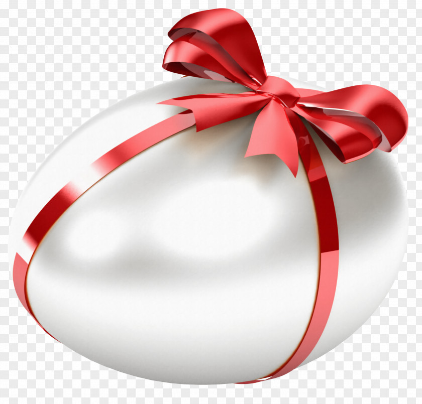White Easter Egg With Red Bow Transparent Clipart House Bunny Rolling PNG