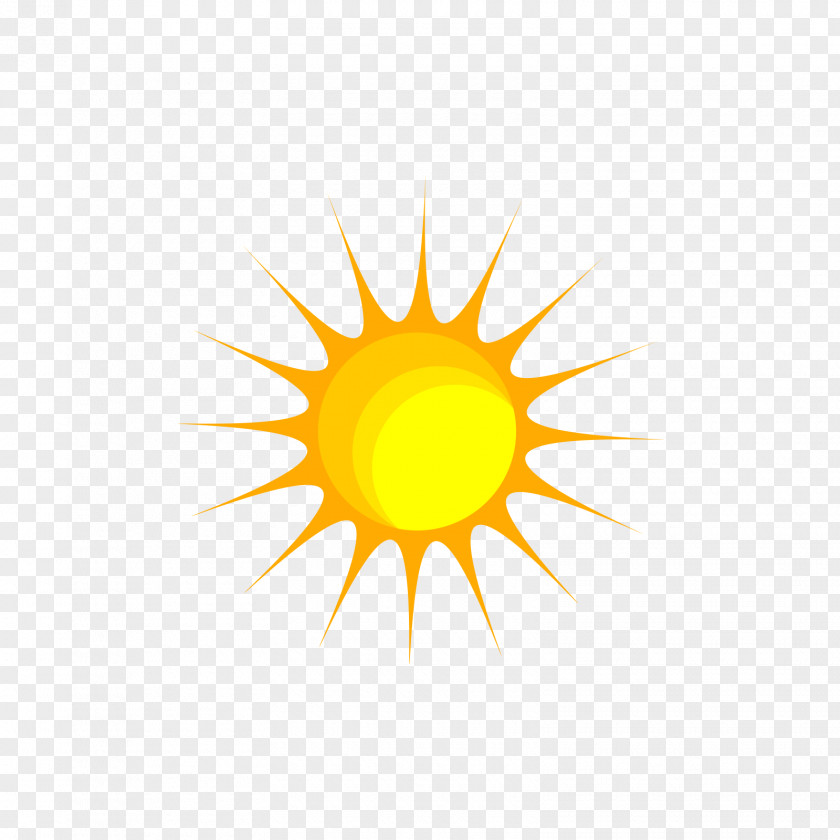 Orange Sun Sunlight Euclidean Vector Icon PNG