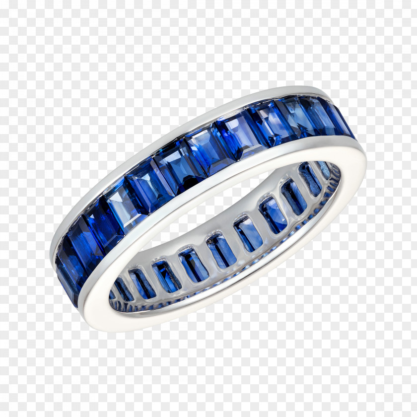 Blue Infinity Band Sapphire Eternity Ring Ruby Wedding PNG