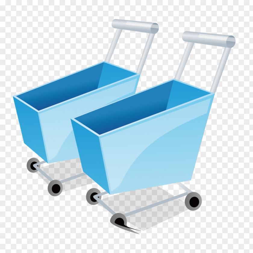 Blue Shopping Cart Vector Material Centre Icon PNG