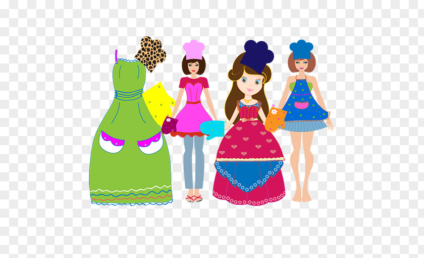 Funny Dress Clip Art Doll Illustration Fashion Design Pattern PNG