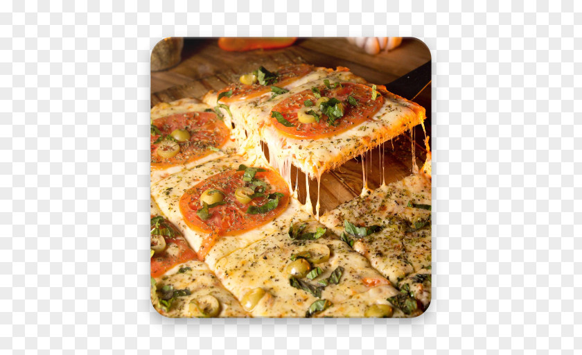 Pizza Sicilian Italian Cuisine Focaccia Al Taglio PNG