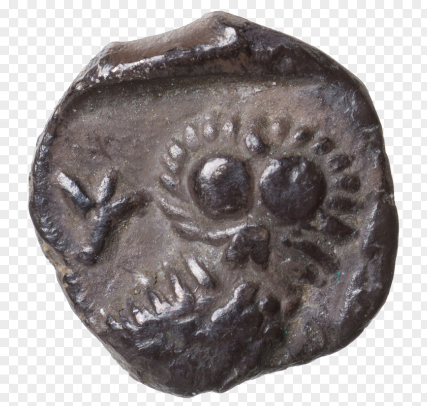 Silver Stone Carving Coin Rock PNG