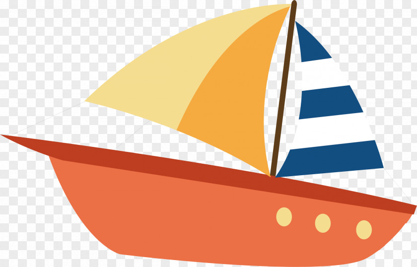 Vector Hand-painted Boat PNG
