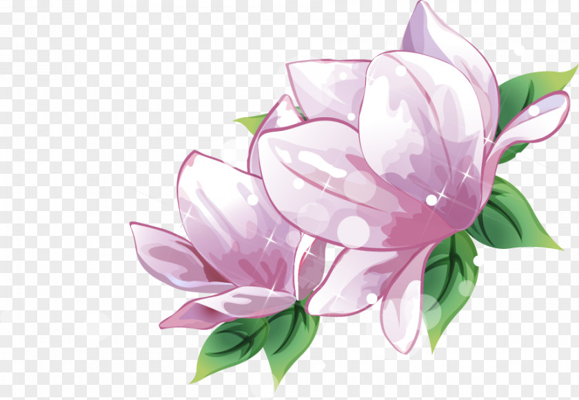 Hand-painted Purple Lotus Floral Design PNG