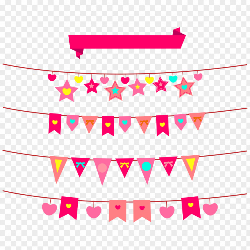 Tanabata Festival To Pull Flags Flag Banner Valentine's Day Pattern PNG