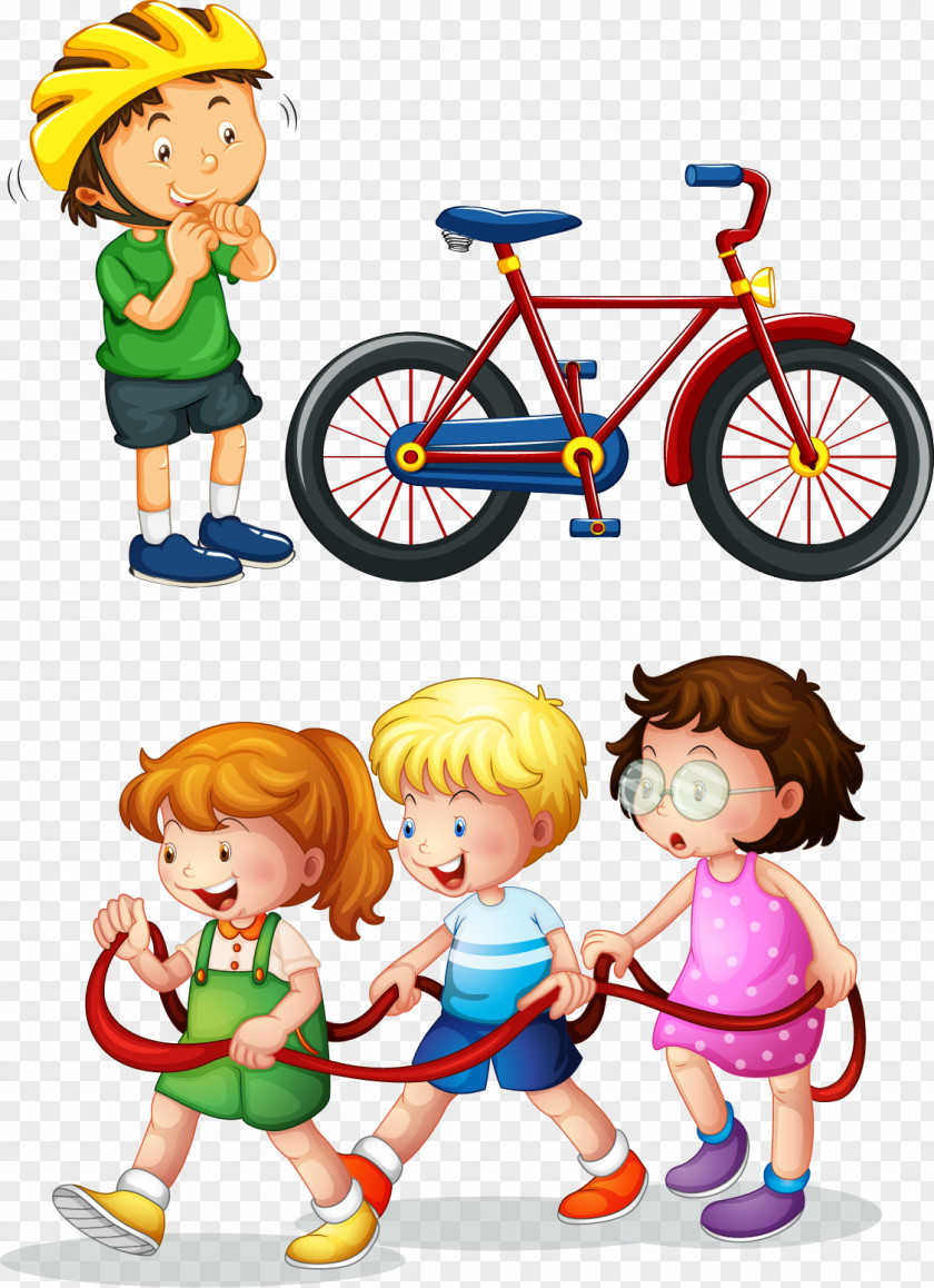 Vector Hand-painted Children Bicycle Helmet Cycling Equestrianism Illustration PNG