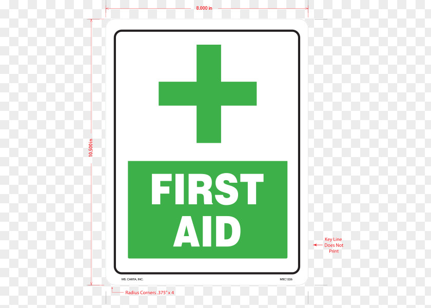 First Aid Facilities Supplies Decal Sign Safety PNG